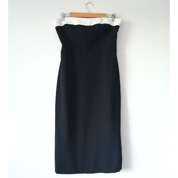 Amanda Uprichard x Revolve Kerry Midi Dress Black Size Large - Picture 4 of 8